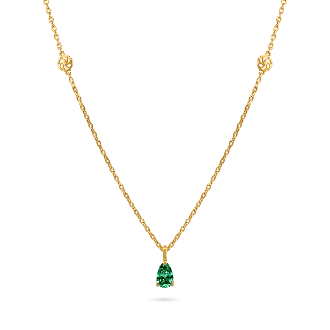 Emerald Pear Necklace Necklaces IceLink-ATL   